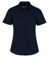 K241 KK241 Kustom Kit Ladies Short Sleeve Tailored Poplin Shirt Dark Navy colour image